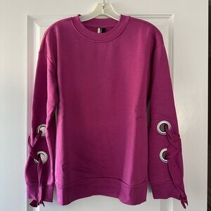 Women's Sweatshirt with Grommet Details